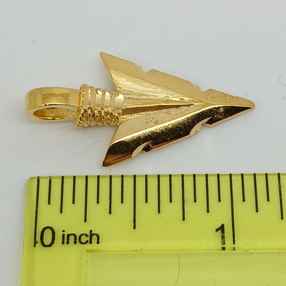 Karatbond Vintage Y2K Gold  Western Arrowhead Pendant Made in USA New Old Stock